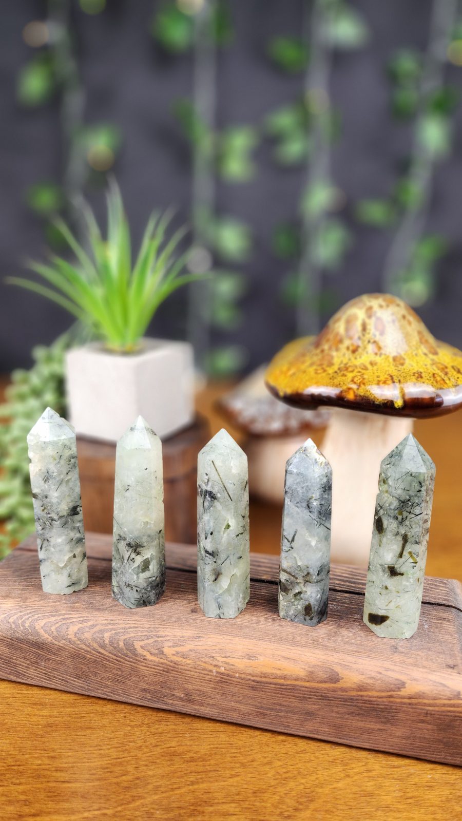 Prehnite Points crystals for sale at Hazel-Jayne.